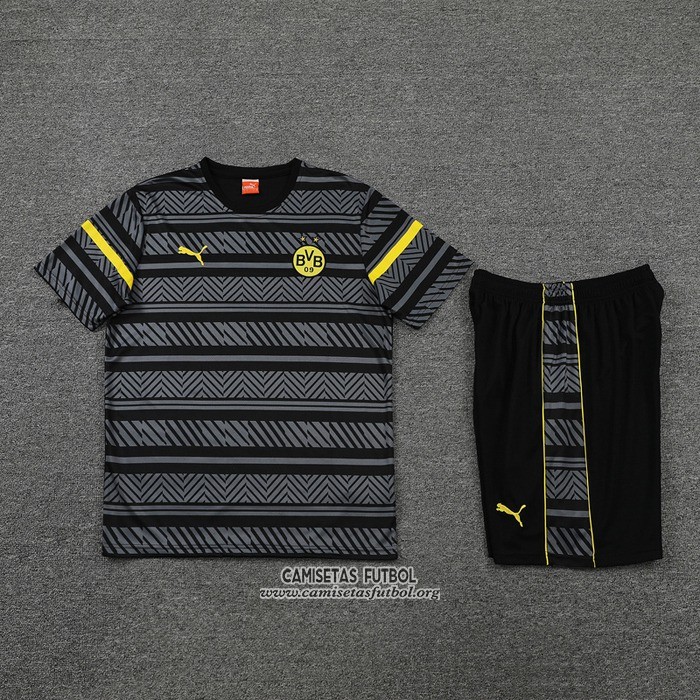 Chandal del Borussia Dortmund Manga Corta 2022/2023 Gris - Pantalon Corto
